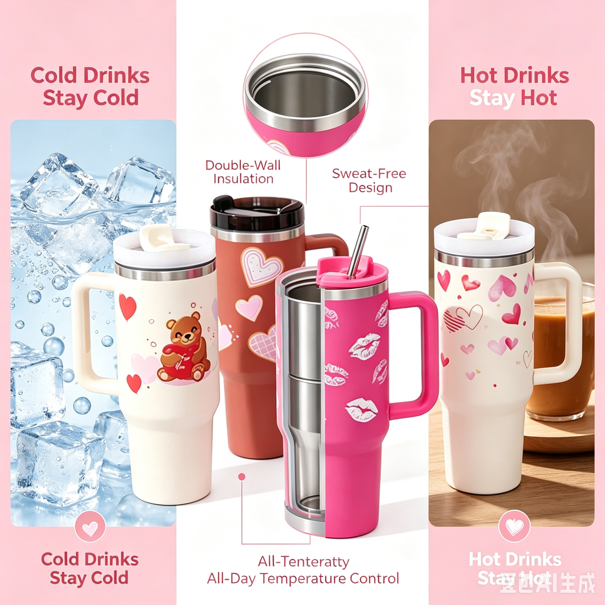 Insulated heart tumbler gift idea – perfect birthday or Valentine's Day present for her