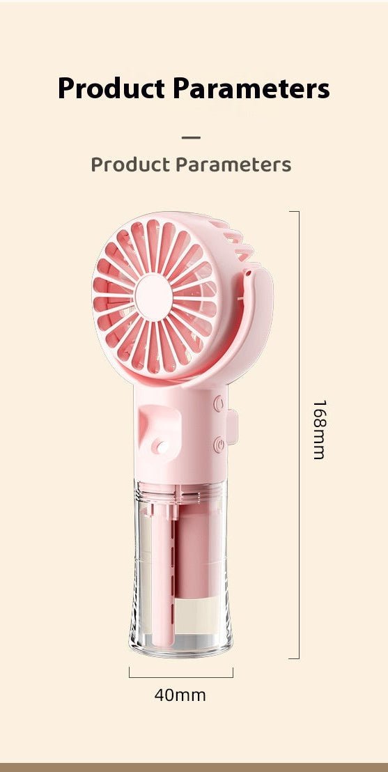 Usb Rechargeable Halter Portable F4 Handheld Spray Hydrating Fan - Arabixio store