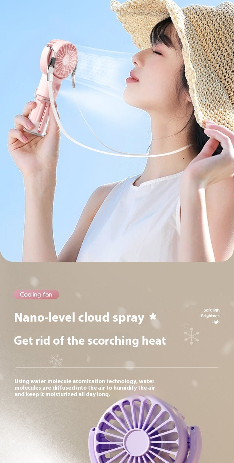 Usb Rechargeable Halter Portable F4 Handheld Spray Hydrating Fan - Arabixio store