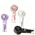 USB rechargeable hydrating mist fan – portable handheld cooling fan for travel and outdoor use