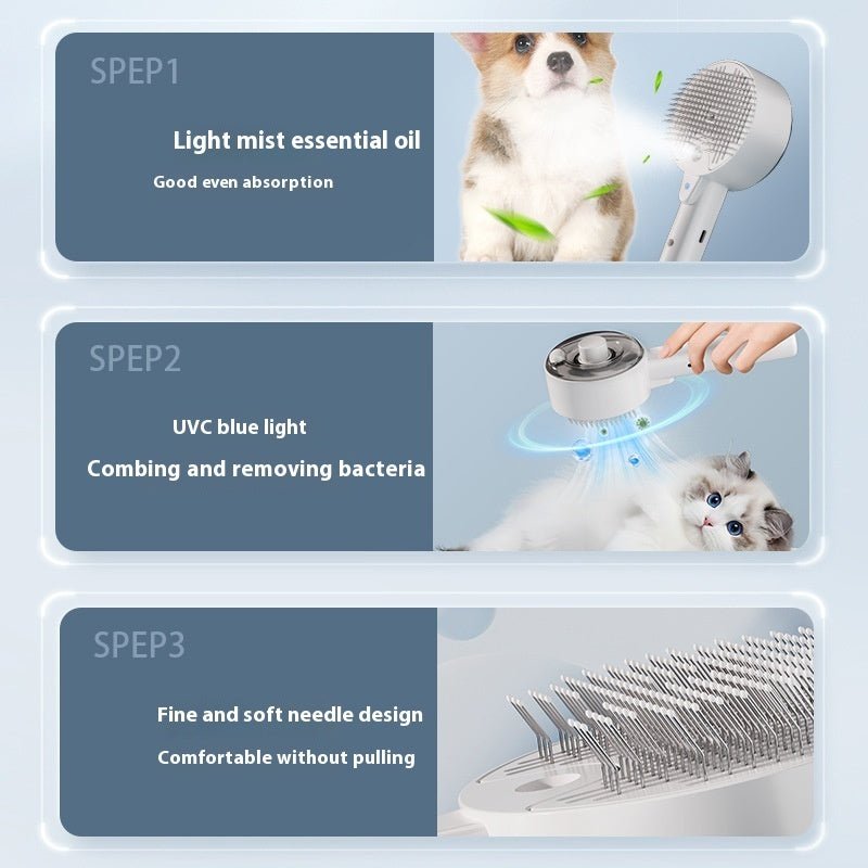 Steam Self-Cleaning Pet Hair Brush For dogs & cats - Arabixio store