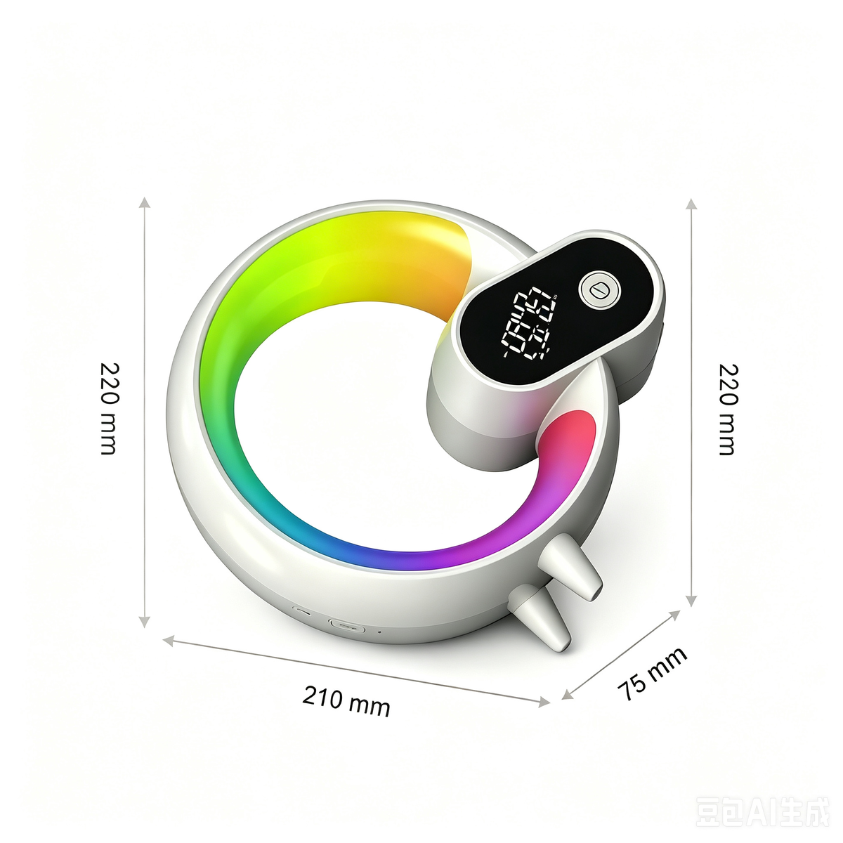 All-in-One Smart Bedside Sunrise Lamp,RGB Ambient Light, Build-in Bluetooth Speaker & App Remote Control
