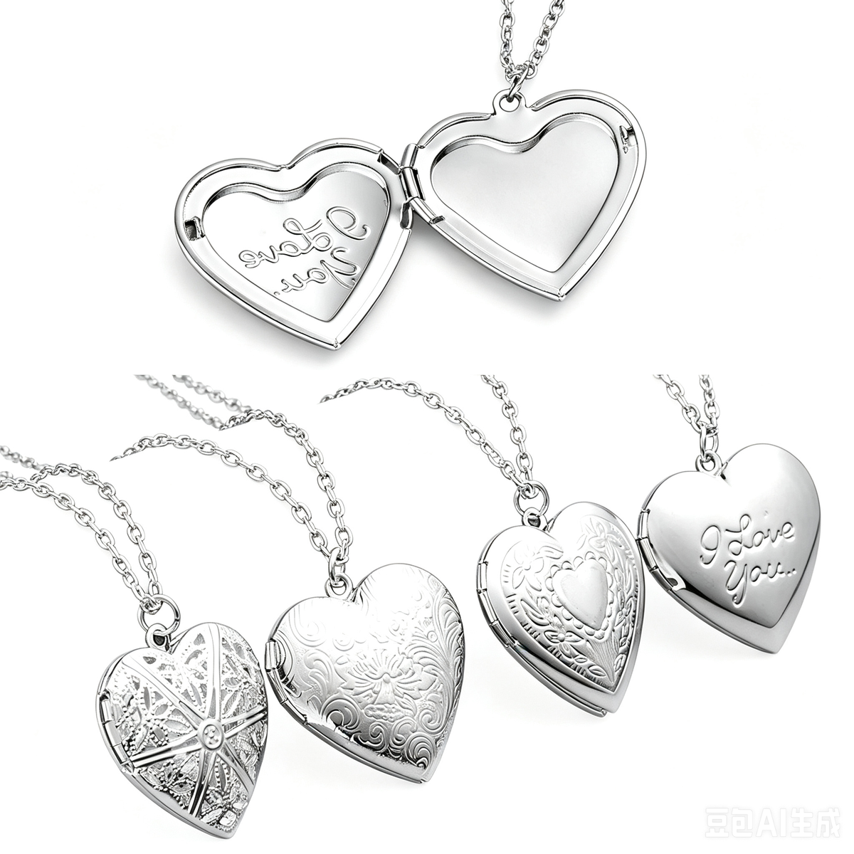 Vintage engraved heart picture locket pendant necklace – timeless gift for women