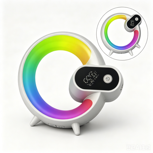 All-in-One Smart Bedside Sunrise Lamp,RGB Ambient Light, Build-in Bluetooth Speaker & App Remote Control